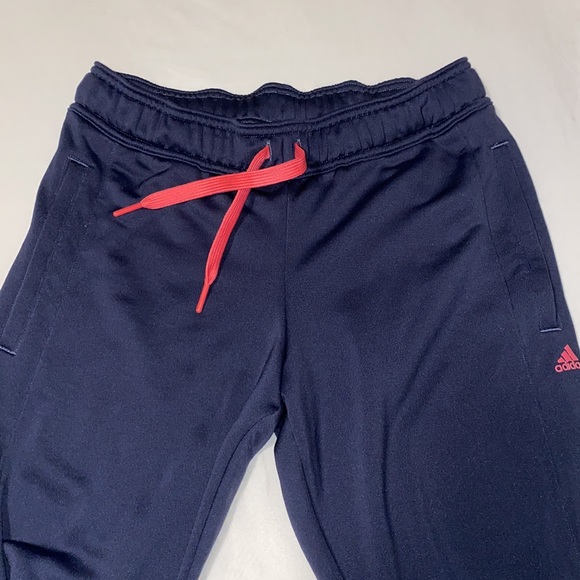 Navy / Pink Detail Adidas Zip Hoodie and Joggers Set - Picture 6 of 7